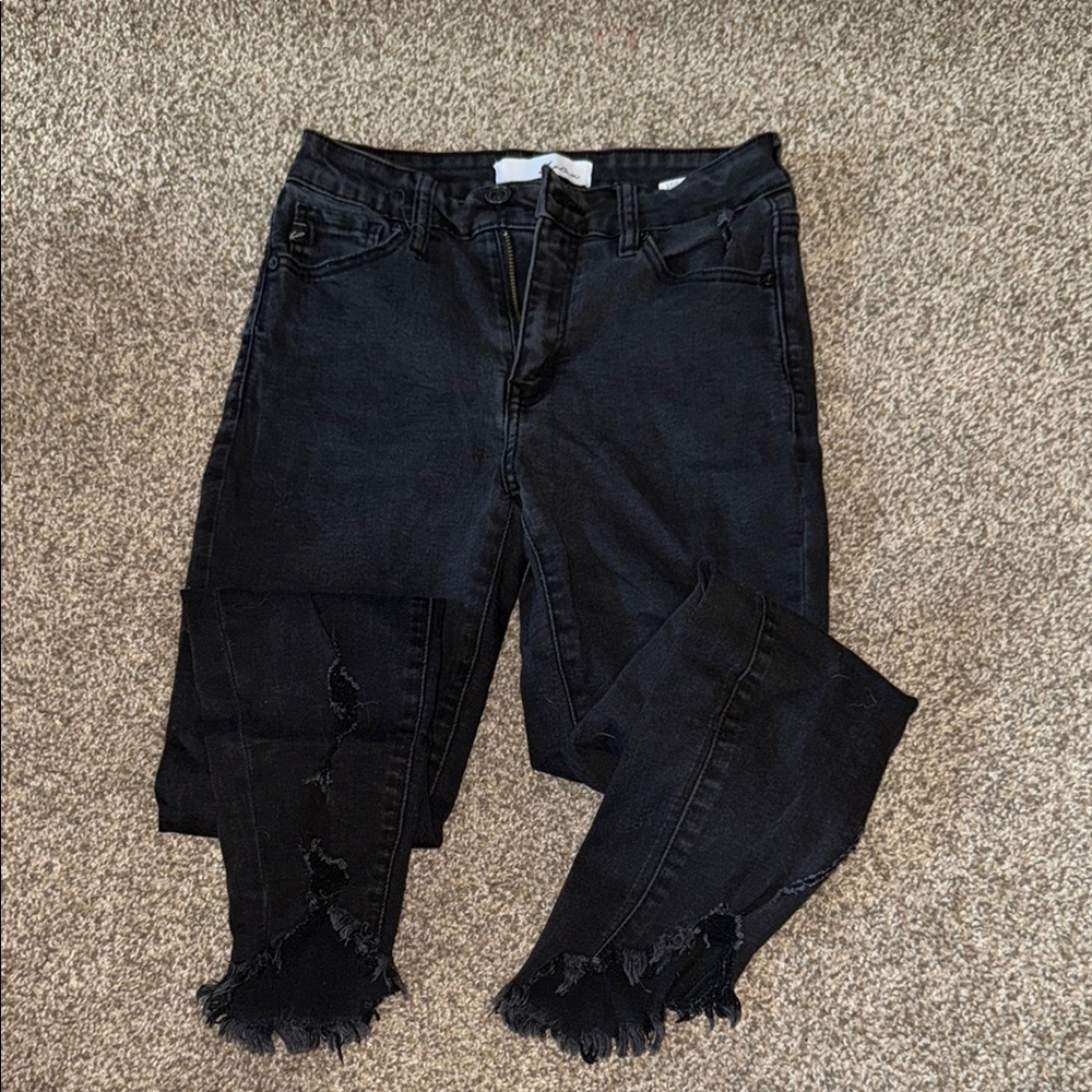 Black Distressed Women's Jeans